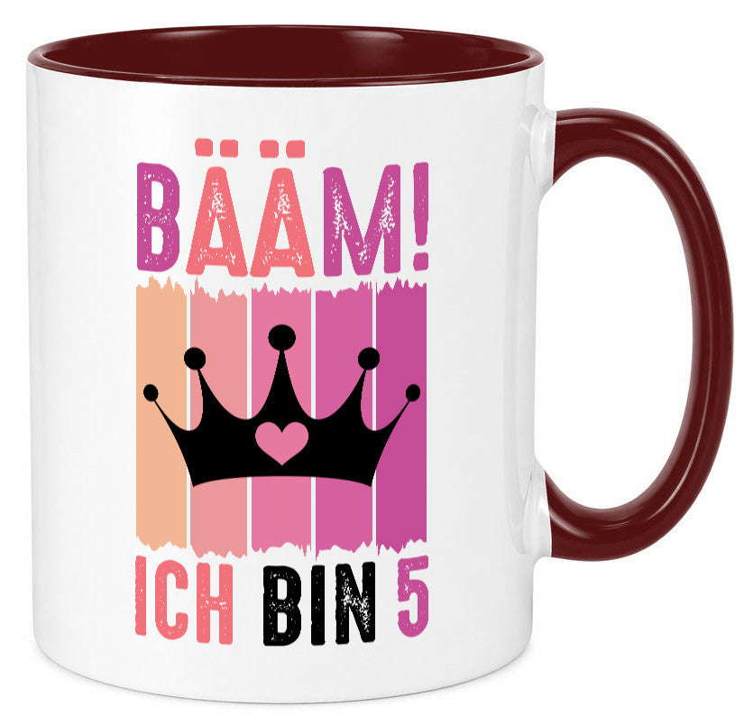5. Geburtstag | 5 Jahre Bääm ich bin Krone lustiger Spruch Geschenk Tasse