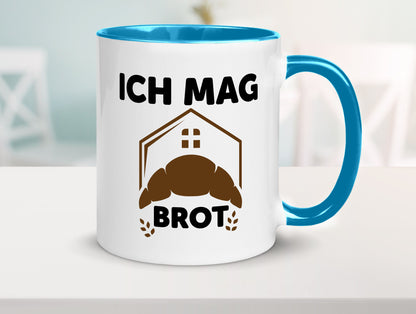 Ich mag Brot | Bäcker backen lustiger Spruch Geschenk Humor Geschenkidee Tasse