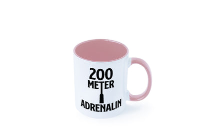 200 Meter Adrenalin v2 lustig Humor Geschenkidee Geschenk Tasse