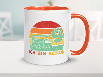 9. geburtstag | Feuerwehrauto 9 Jahre Feuerwehr Geschenk Geschenkidee lustiger