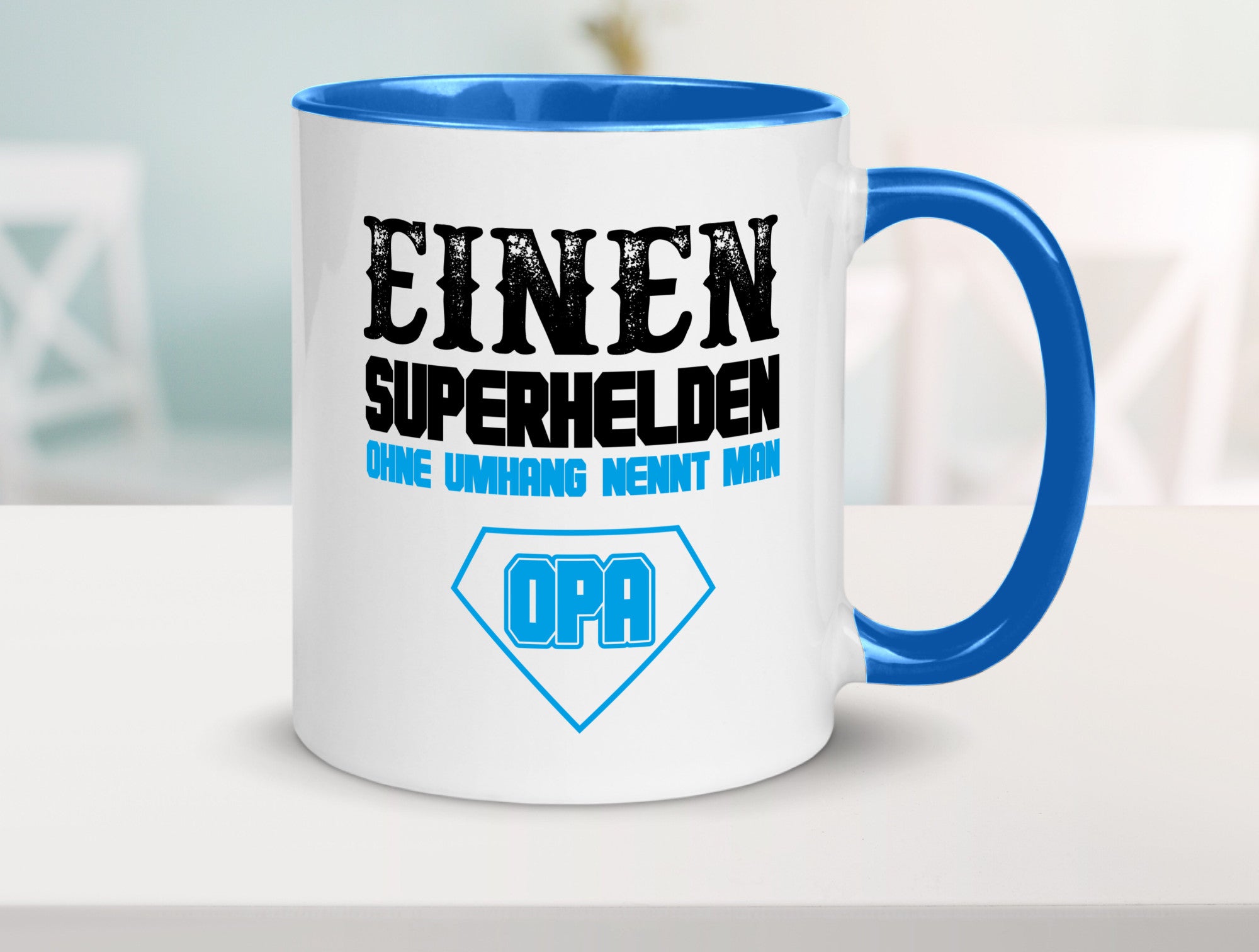 Superheld Opa Geschenk Familie Geschenkidee lustiger Spruch Tasse