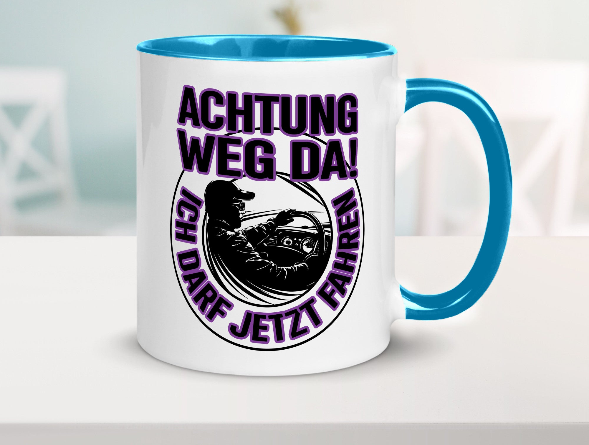 Achtung weg da ich darf jetzt Fahren | Führerschein lustig Humor Geschenkidee