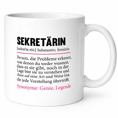 Sekretärin | Spruch Büro Beruf humorvoll v2 lustig Arbeit Kollegen Geschenk
