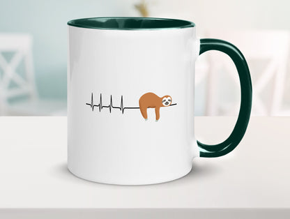 Herzschlag Faultier | Faulheit Morgenmuffel faul Humor Tierliebhaber