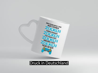 Der perfekte Tag | Zocker Tasse Gamer Witz Humor lustig Geschenkidee Geschenk