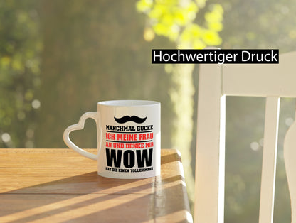 Sie hat einen tollen Mann Geschenkidee Humor Tasse