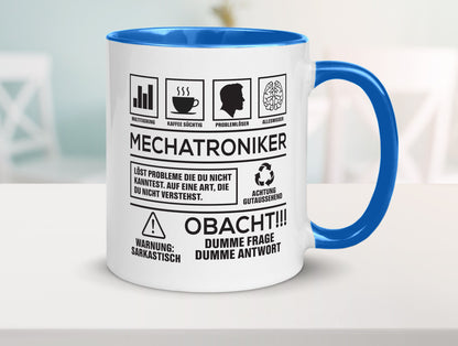 Achtung Probleme Mechatroniker | KFZ Geschenkidee Humor Tasse