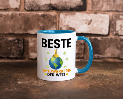Welt Beste Handwerkerin | Handwerkerinnen lustiger Spruch Geschenk Humor Tasse