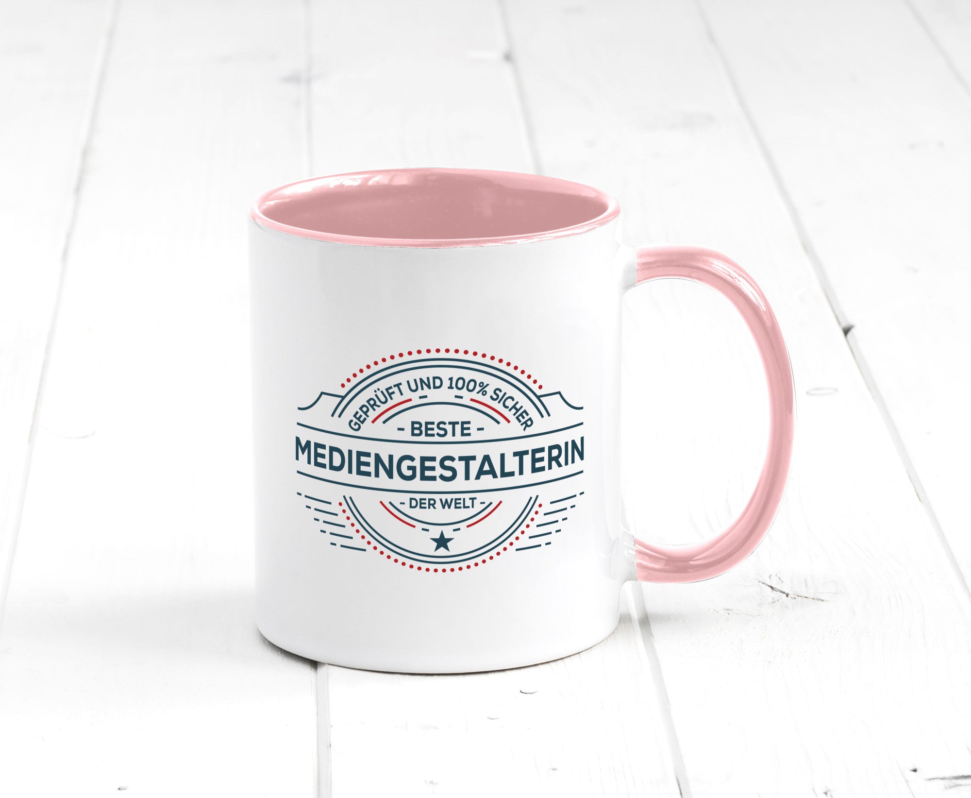 Geprüft und sicher: Mediengestalterin | Medien lustiger Spruch Geschenk Humor