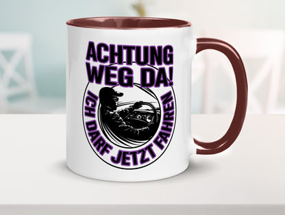 Achtung weg da ich darf jetzt Fahren | Führerschein lustig Humor Geschenkidee