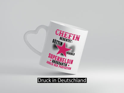 Bedeutung von Chefin | Führungskraft Vorgesetzte Geschenk Arbeit Kollegen Büro
