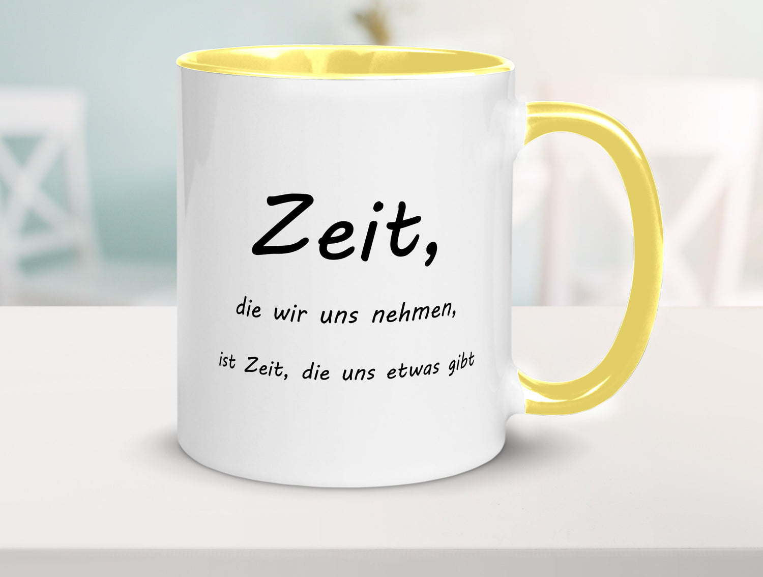 Zeit die wir uns nehmen ist etwas gibt Humor Geschenkidee Tasse