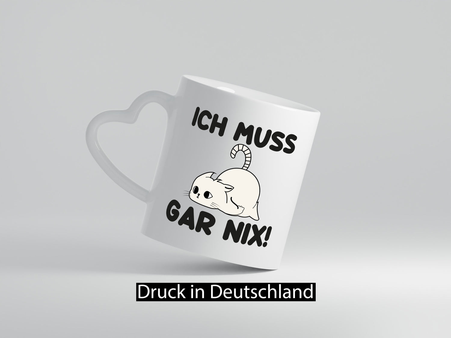 ich muss gar nix | Faule Katze Lazy Geschenkidee Tierliebhaber Humor Tasse