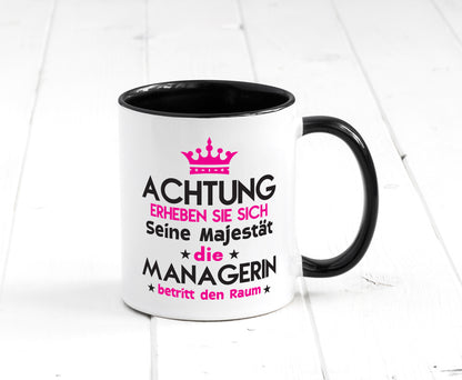Seine Majestät Managerin | Management lustig Humor Geschenkidee Geschenk Tasse