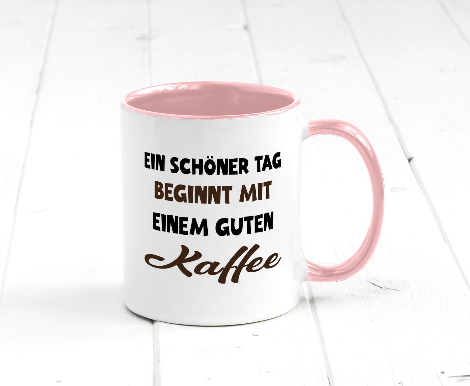 Ein Schöner Tag beginnt mit einem guten Kaffee Geschenk Humor Geschenkidee