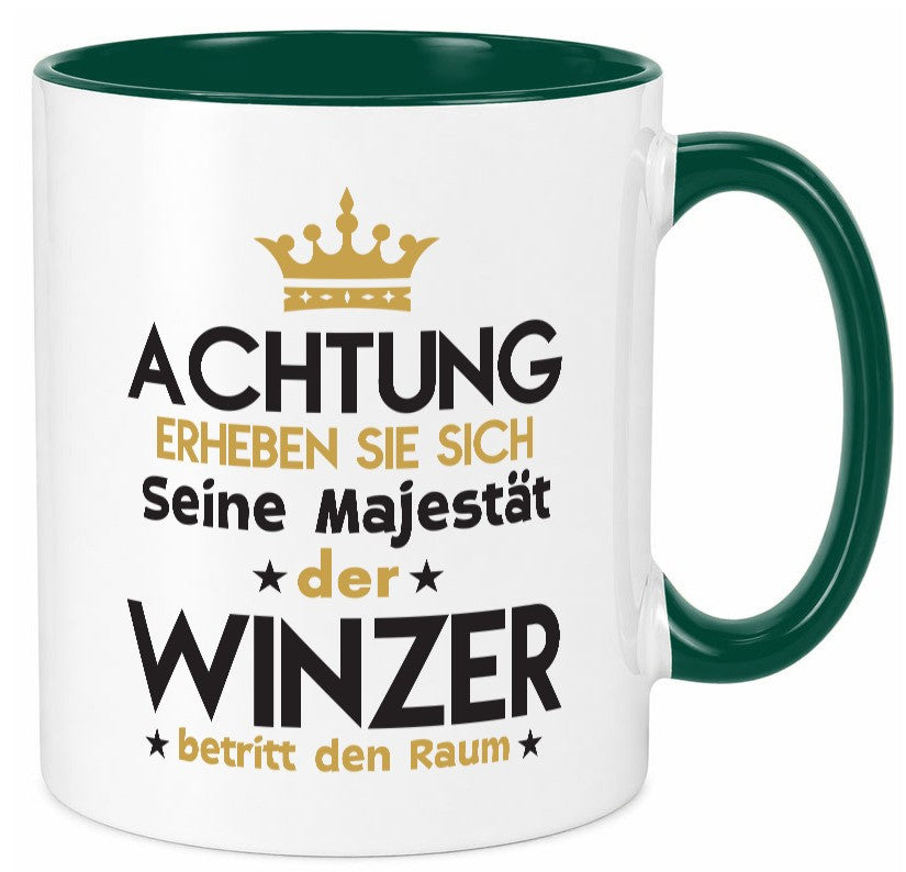 Seine Majestät Winzer | Weinbauer Wein lustiger Spruch Geschenk Humor Tasse