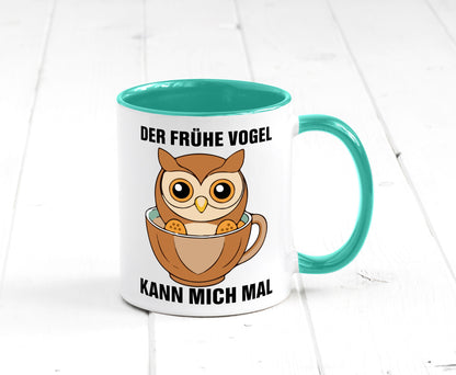 Der frühe Vogel kann mich mal | Eule Morgenmuffel v2 lustiger Spruch Geschenk