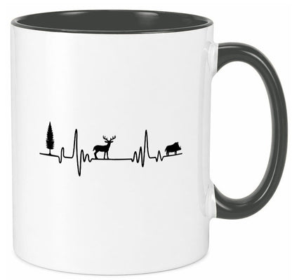 Jäger Herzschlag | Motiv Jagd Rotwild jagen Geschenkidee Humor Tasse