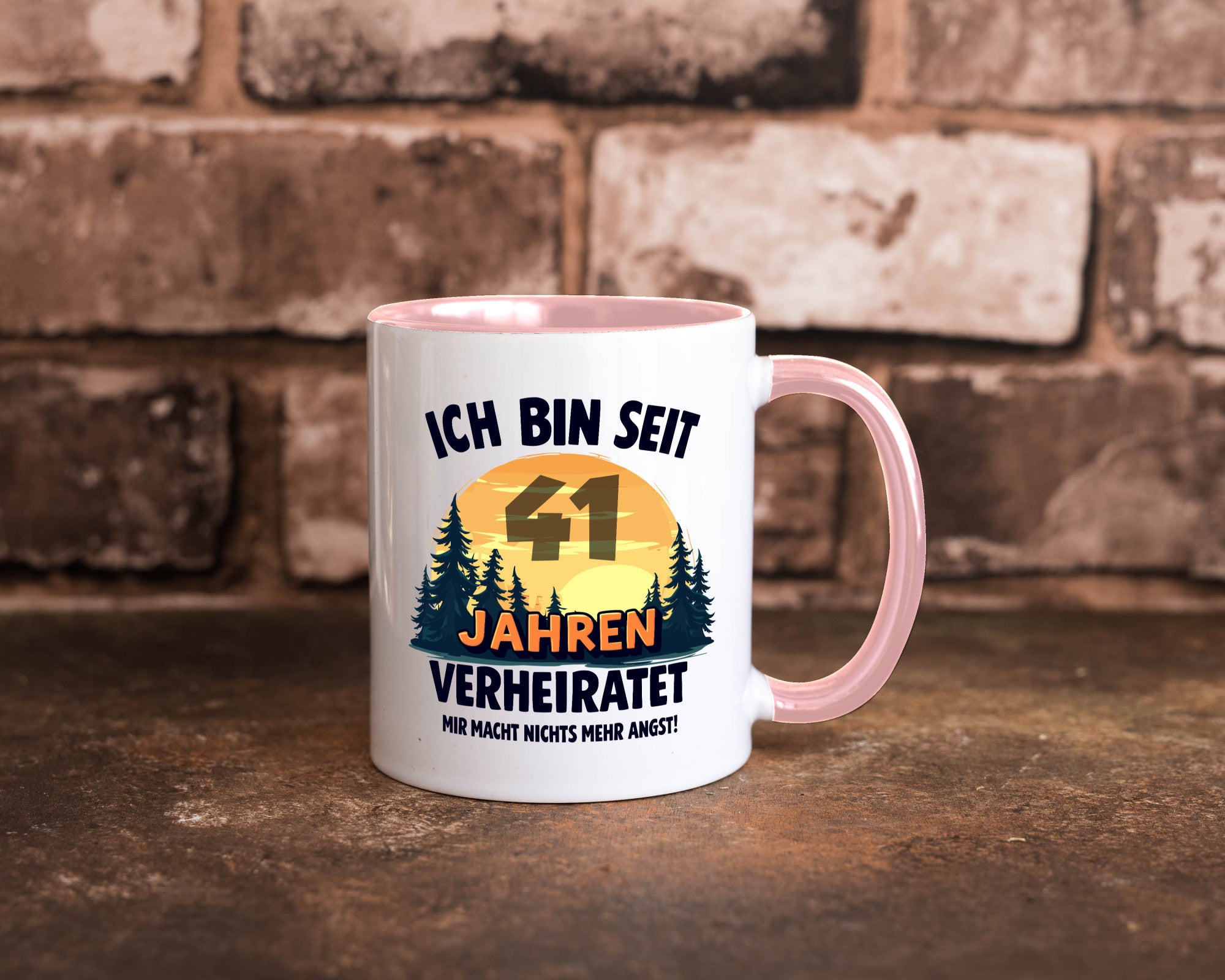 Ich bin Verheiratet | 41. Hochzeitstag Ehepaar v2 Geschenkidee Humor Tasse