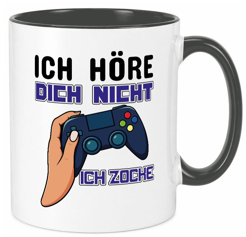Ich höre dich nicht zocke lustig Humor Geschenkidee Geschenk Tasse