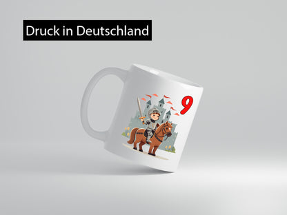 9. Geburtstag | 9 Jahre Ritter Junge Schloss Geschenkidee Humor Tasse