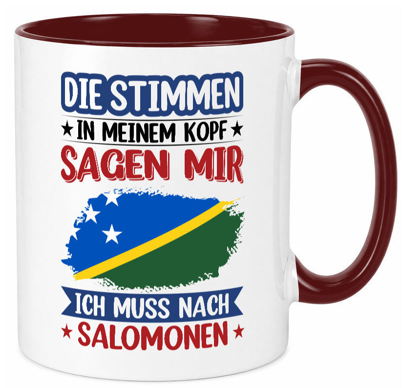 Salomonen | Urlaub Stimmen in meinem Kopf Traumland v2 Humor Geschenkidee Tasse