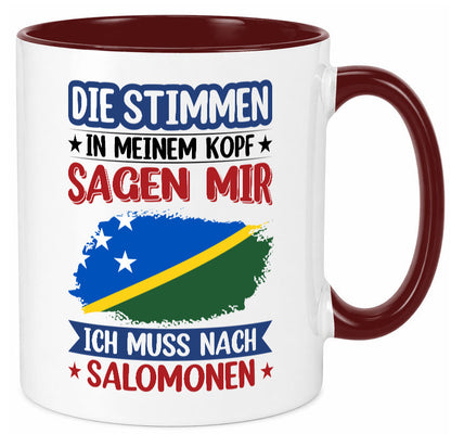 Salomonen | Urlaub Stimmen in meinem Kopf Traumland v2 Humor Geschenkidee Tasse