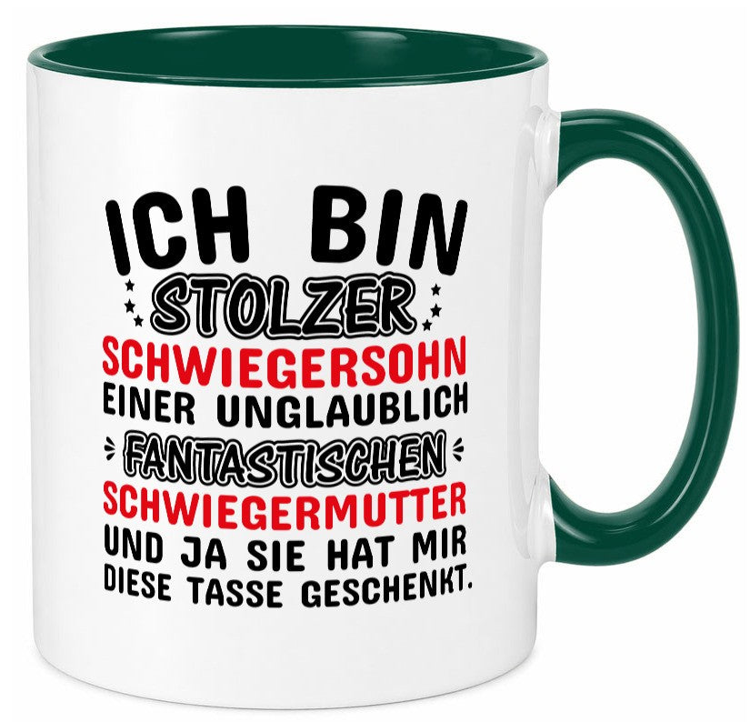 Stolzer Schwiegersohn einer Schwiegermutter Geschenkidee Familie Humor Tasse