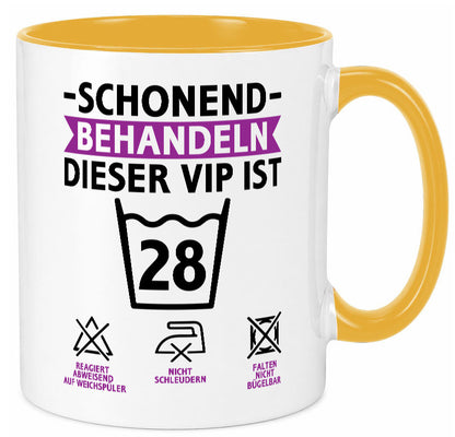 28 Geburtstag | schonend behandeln Jahre Humor Geschenkidee Tasse