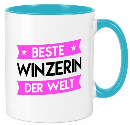 Beste Winzerin | Weinbauer Wein Geschenk Humor Geschenkidee lustiger Spruch Tasse