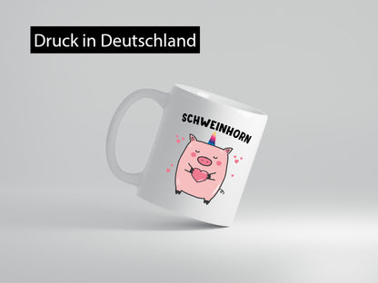 Schweinhorn lustig Humor Geschenkidee Geschenk Tasse