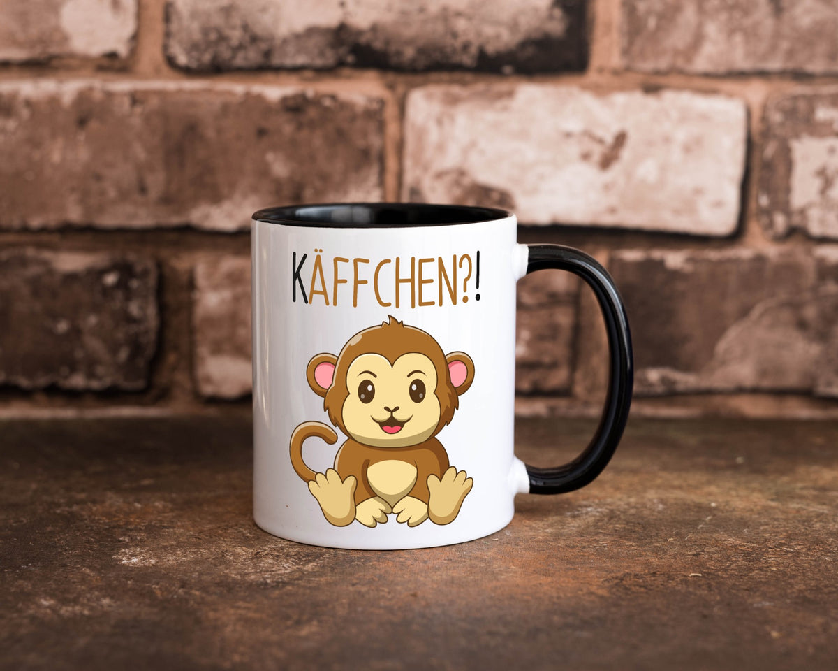 Käffchen? | süßer Affe Frauen Becher niedlich Humor Geschenkidee Tasse