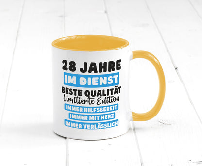 28 Jahre im Dienst | Jubiläum Arbeit v6 lustig Kollegen Büro Geschenk Tasse