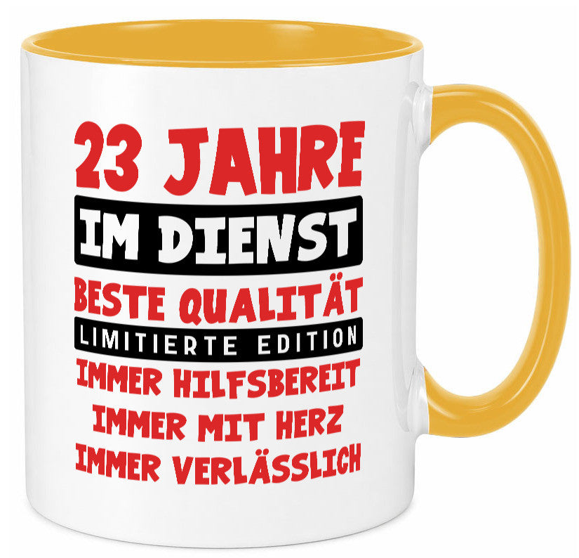23 Jahre im Dienst | Jubiläum Arbeit v9 Humor Kollegen Büro Geschenkidee Tasse
