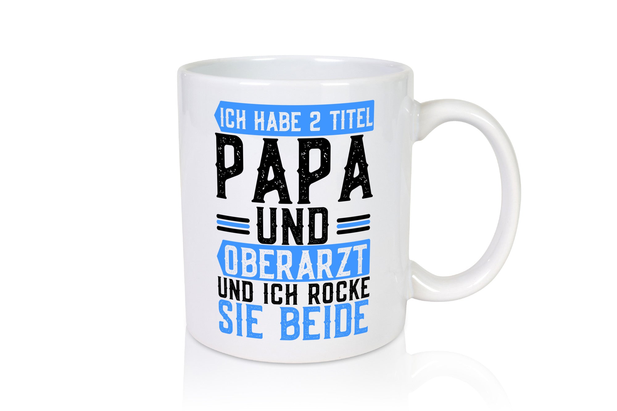 Ich habe 2 Titel | rocke Oberarzt Papa Ärztespruch Geschenk Humor Geschenkidee