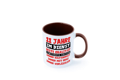 11 Jahre im Dienst | Jubiläum Arbeit v9 Geschenkidee Kollegen Büro Humor Tasse
