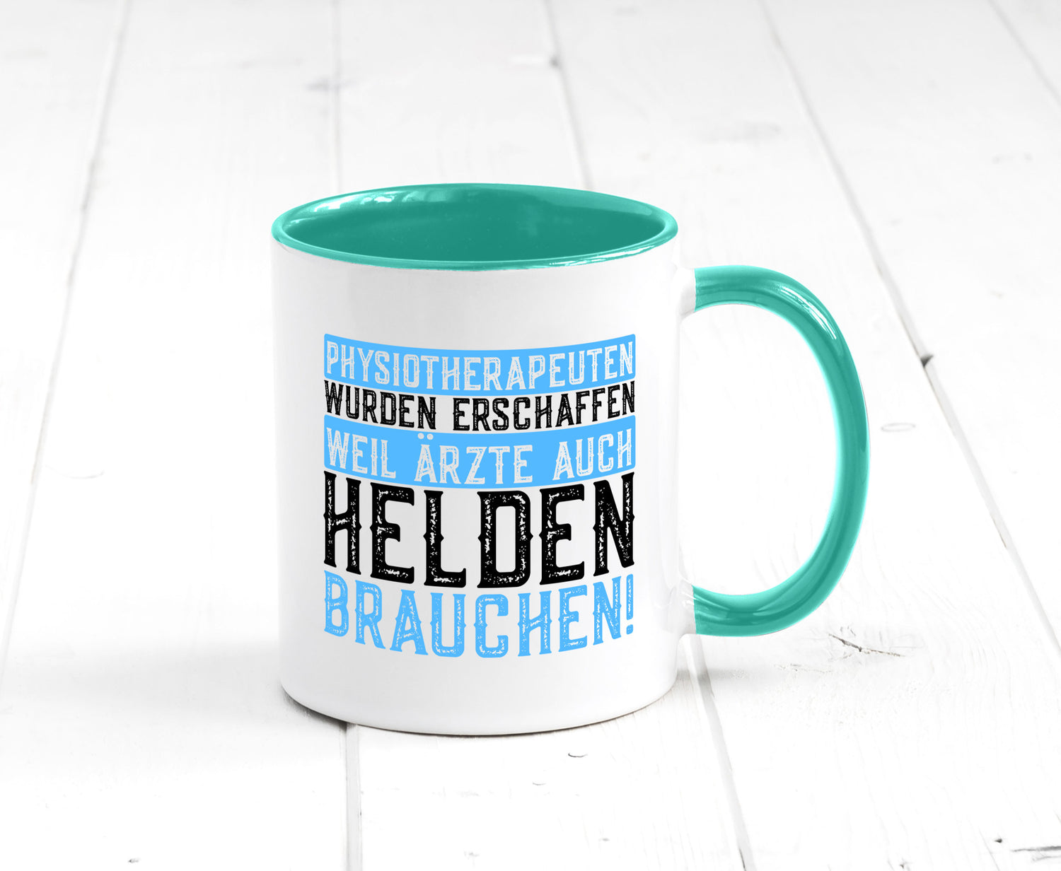 Physiotherapeut | Helden Therapeutin lustiger Spruch Humor Geschenkidee Tasse