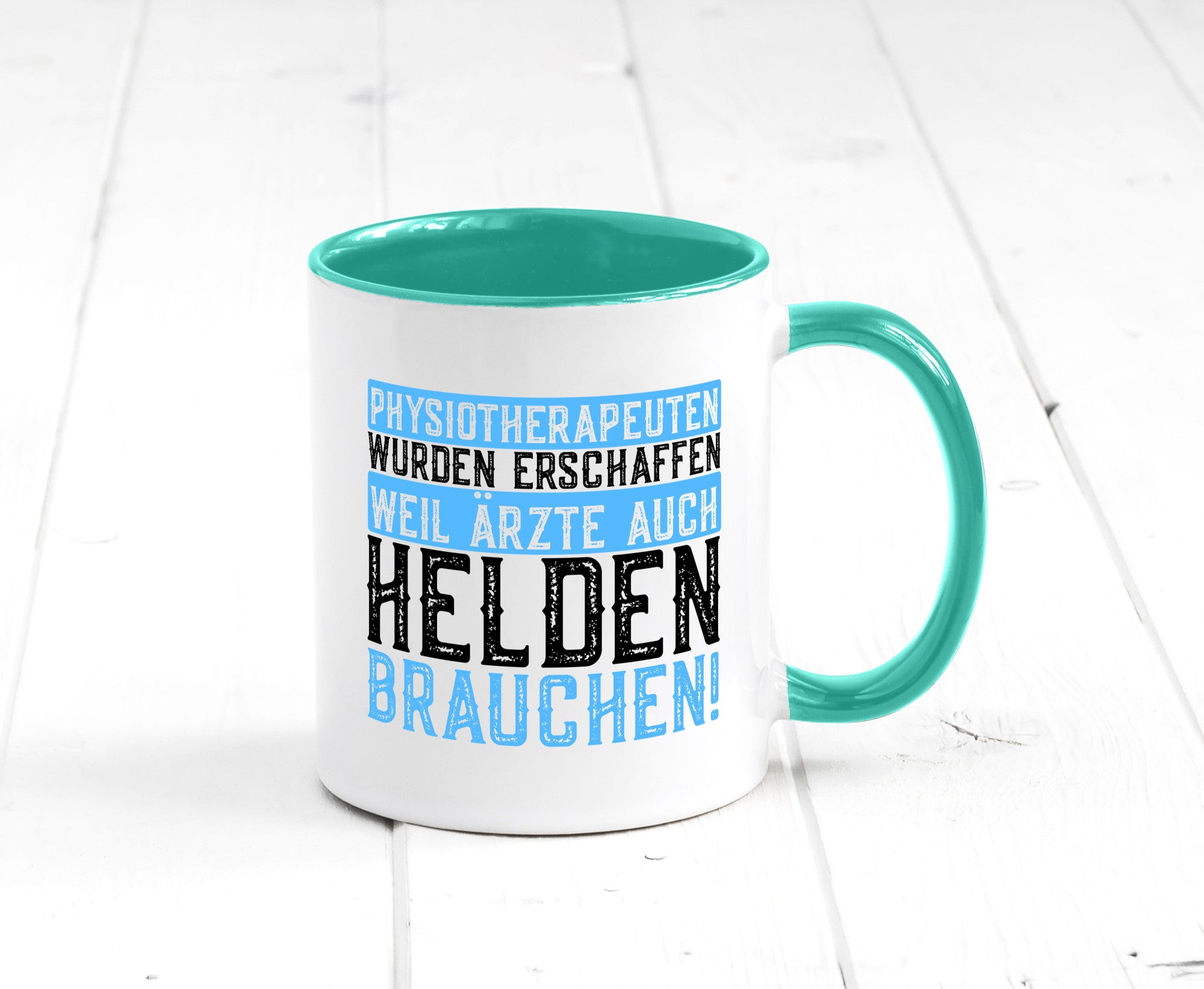 Physiotherapeut | Helden Therapeutin lustiger Spruch Humor Geschenkidee Tasse