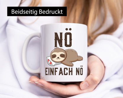 Einfach Nö | Faultier Faulpelz Null Bock Comic Geschenk Tierliebhaber Humor