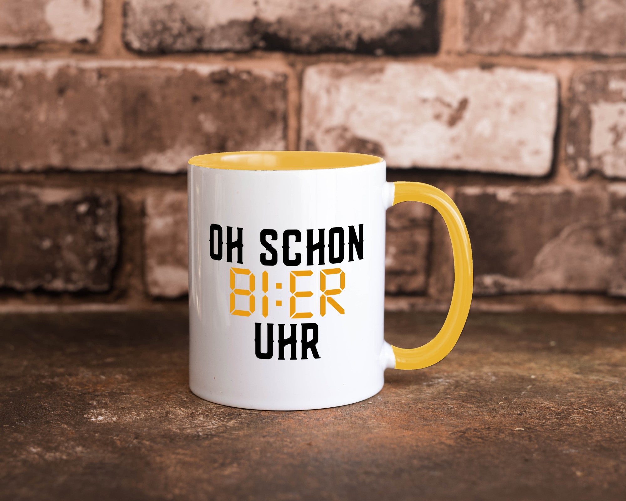 Oh schon Bier Uhr | Biertrinker Party Feiern Pils Humor Geschenkidee Tasse