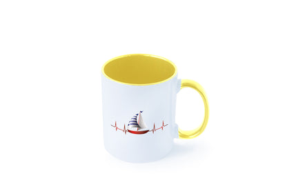Segelboot Herzschlag | Segler segeln Boot Kapitän Geschenk Humor Geschenkidee