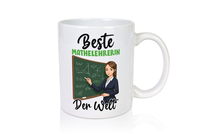 Beste Mathelehrerin | Lehrer Mathe v2 lustig Humor Geschenkidee Geschenk Tasse