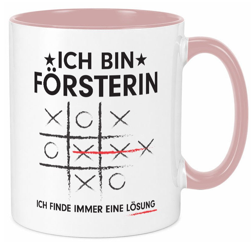 Lösung finden: Försterin | Forst Arbeit lustiger Spruch Geschenk Kollegen Büro Tasse