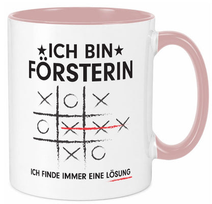 Lösung finden: Försterin | Forst Arbeit lustiger Spruch Geschenk Kollegen Büro Tasse