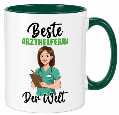 Beste Arzthelferin | Fachangestellte Medizin v2 Geschenkidee Humor Tasse