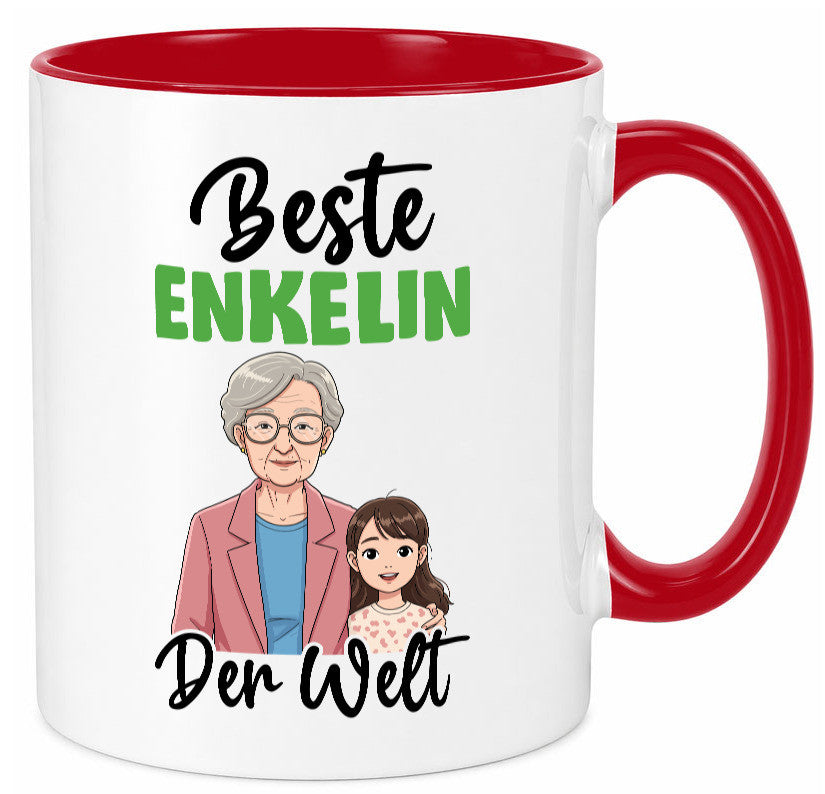 Bester Enkelin | Opa Oma Großmutter Großvater lustiger Spruch Geschenk Familie Tasse