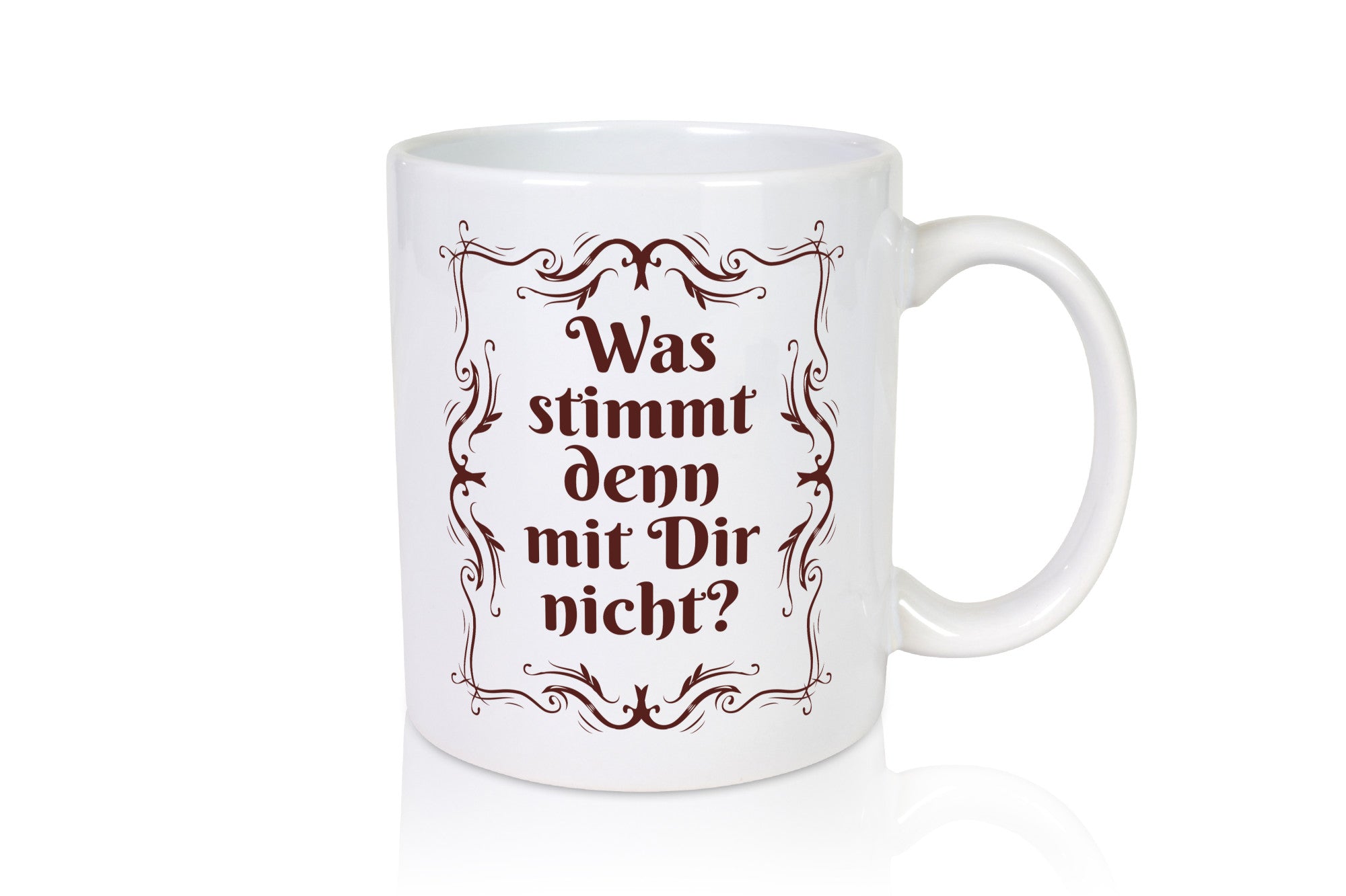 Was stimmt denn mit dir nicht? Geschenk Humor Geschenkidee lustiger Spruch Tasse