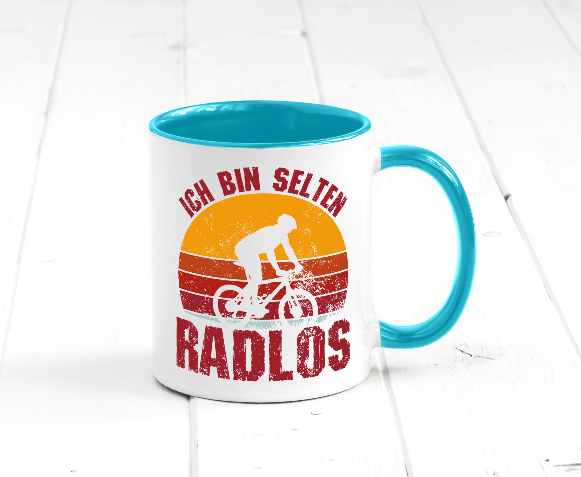 Ich bin Selten Radlos | Radfahrer Mountainbike Humor Geschenkidee Tasse