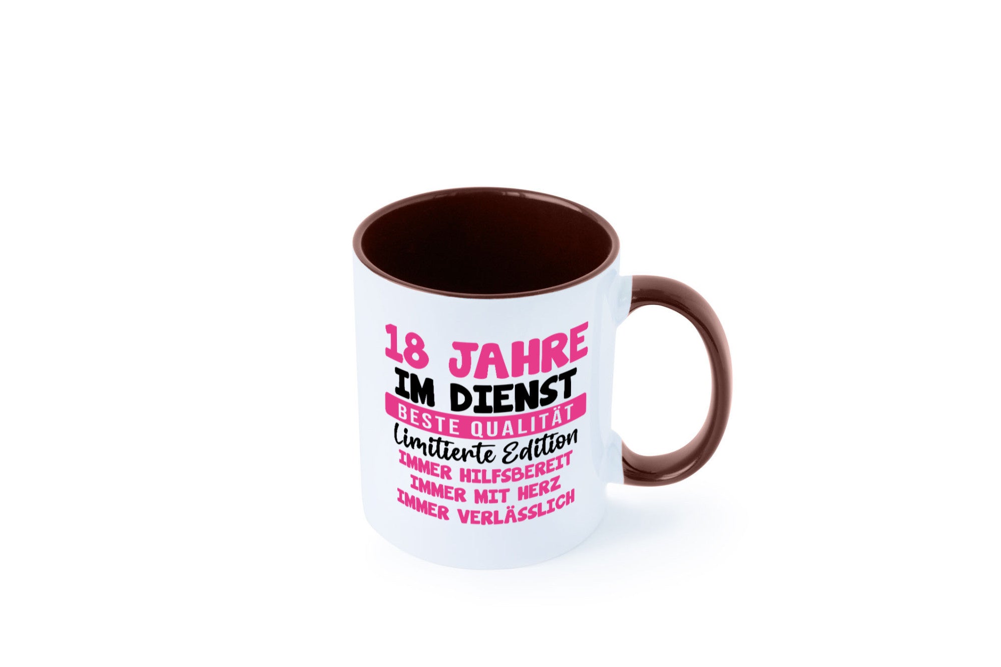 18 Jahre im Dienst | Jubiläum Arbeit v10 lustig Kollegen Büro Geschenk Tasse