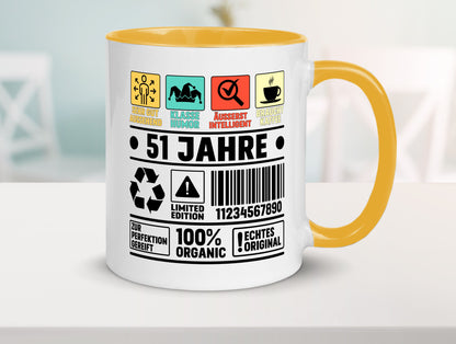 51. Geburtstag | 51 Jahre Humor Limited Edition Geschenkidee Tasse